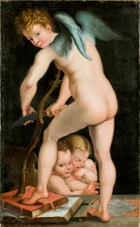 Bow-carving Cupid, Between 1534 and 1540