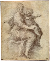 Madonna and Child on the Clouds