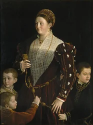 Portrait of Camilla Gonzaga di San Secondo and Her Three Sons