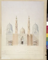 Main Facade Project of the Mosque of Alexandria