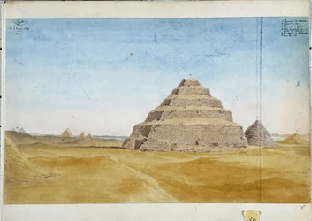 View of the Pyramids of Sakkara