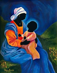 Madonna and Child Picking Flowers, 2018