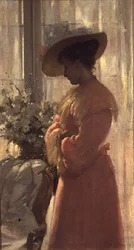 Lady in a Pink Interior