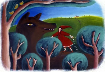 Illustration for Little Red Riding Hood