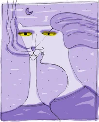 Strega del Tchesal (Chiesale): witch who turns into a cat to spy on men (illustration by Patrizia La Porta)