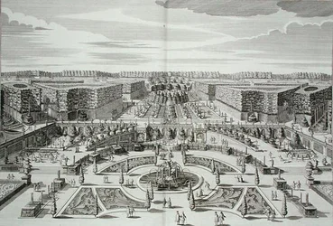 The Great Cascade of the Princely Pleasure Palace and Gardens, Berlin, engraved by Karl Remshard, published c.1711-16
