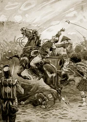 Death of Sir Edward Pakenham, illustration from 