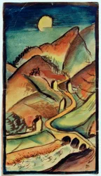 Nocturnal Mountain Landscape