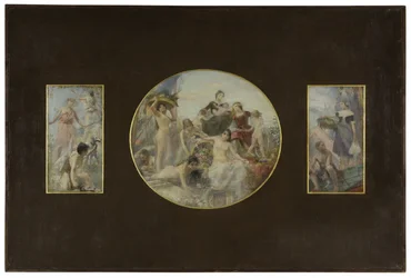 Sketch for the dining room of the Hôtel de Ville de Paris: The Hunt. Abundance. Fishing (in 1891 -1892)