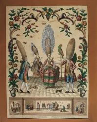 The Triumph of Ridicule from an Almanac by Basset, Engraving