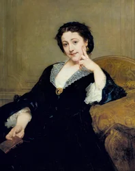 Portrait of Madeleine Brohan from the Comedie Francaise (Painting by Paul Baudry)