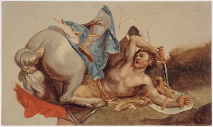 Study of a Fallen Horse and Rider, After Le Brun