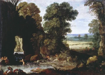 Forest Landscape with Nymphs and Satyrs
