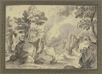 Rock Landscape with Trees