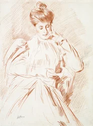 Portrait of Madame Helleu, Reading