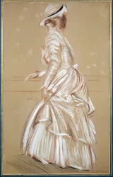 Portrait of a woman in white