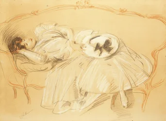 Young Woman on the Sofa