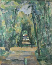 Avenue at Chantilly. Painting by Paul Cezanne, 1888