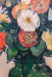 Flowers in a Green Vase