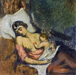 Woman Breastfeeding Her Child