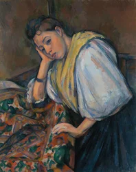 Young Italian Woman at a Table