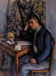 Young Man and Skull