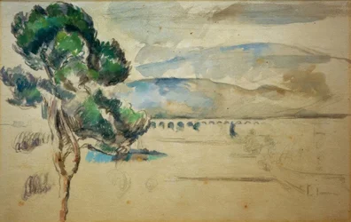 The Valley of the Arc with Viaduct and a Pine