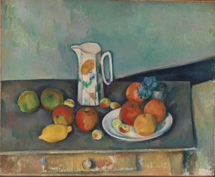 Still Life with Milk Pot and Fruits on a Table