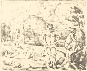 The Bathers Large Plate
