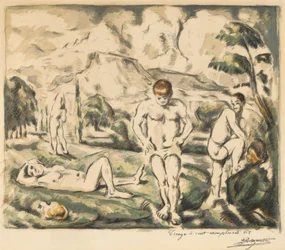 The Bathers Large Plate, 1896-1897