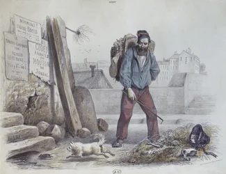 Starved man during the Paris Commune