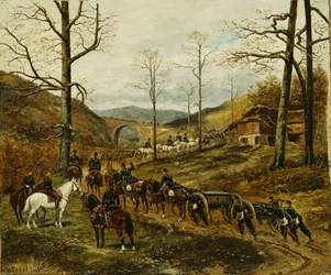 Artillery Moving Through a Valley, Rezonville