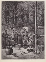 Snake merchant in Central America