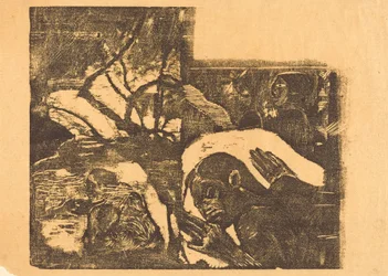 A Maori Woman in a Forest; Manao Tupapau (She is Haunted by a Spirit)