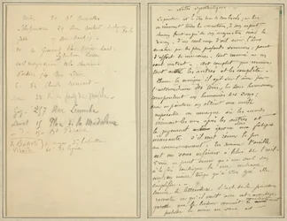 Address List; Manuscript Page