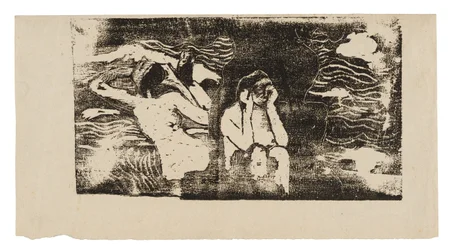 At the Black Rocks, from the Suite of Late Wood-Block Prints