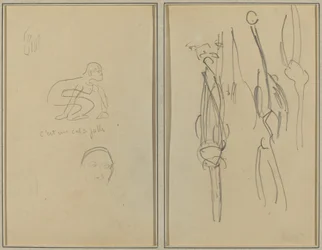 Crouching Monkey and Man