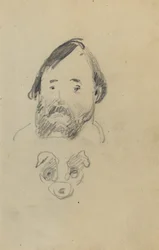 Head of a Bearded Man with a Head of a Dog (recto)