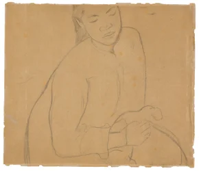 Seated Tahitian Woman (related to the painting Te faaturuma [Reverie])