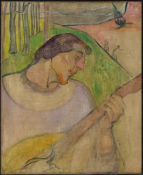 Self-portrait with Mandolin