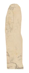 Sketch of a Man with a Hat and Fragment of a Woman