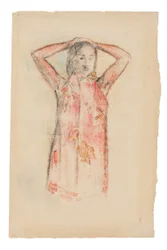 Tahitian Girl in a Pink Pareu