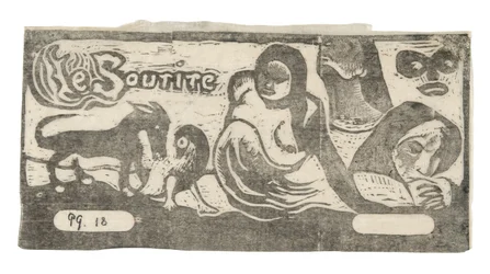 Three People, a Mask, a Fox, and a Bird, headpiece for Le sourire