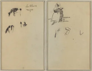 Two Cows; A Seated Breton Woman