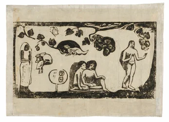 Women, Animals, and Foliage, from the Suite of Late Wood-Block Prints