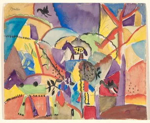 Composition with Horses
