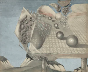 Composition with Spheres, Squares, Pillars, etc.