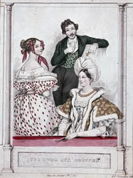 A lodge with bouffles, circa 1835
