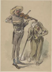 Fiddler and Cymbal Player