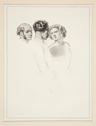 Figure Study; Group of Three Figures